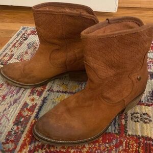 Steve Madden Leather Low Cowgirl Boots
